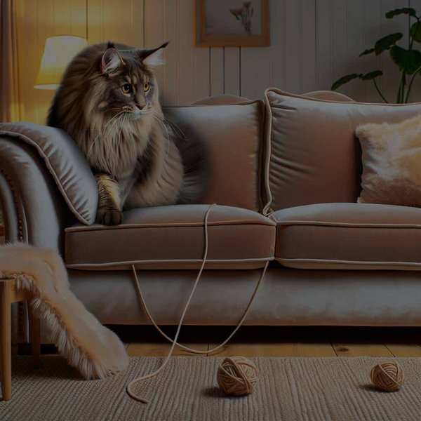Comment éviter que votre chat Maine Coon n'abîme votre nouveau canapé en velours ?